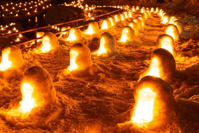 栃木の湯西川温泉、かまくら祭