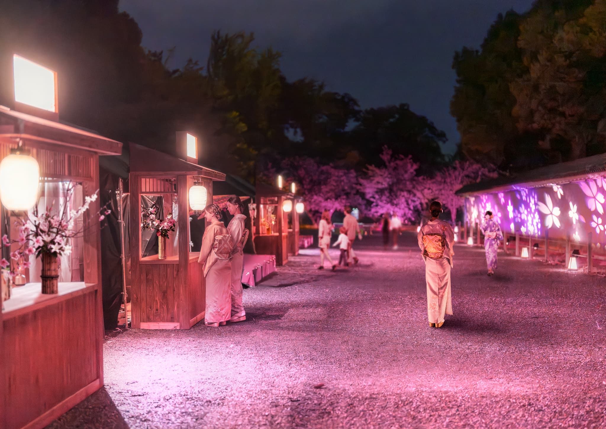 NAKEDmeets Nijo Castle 2025, South Gate illumination/Street food stall area image