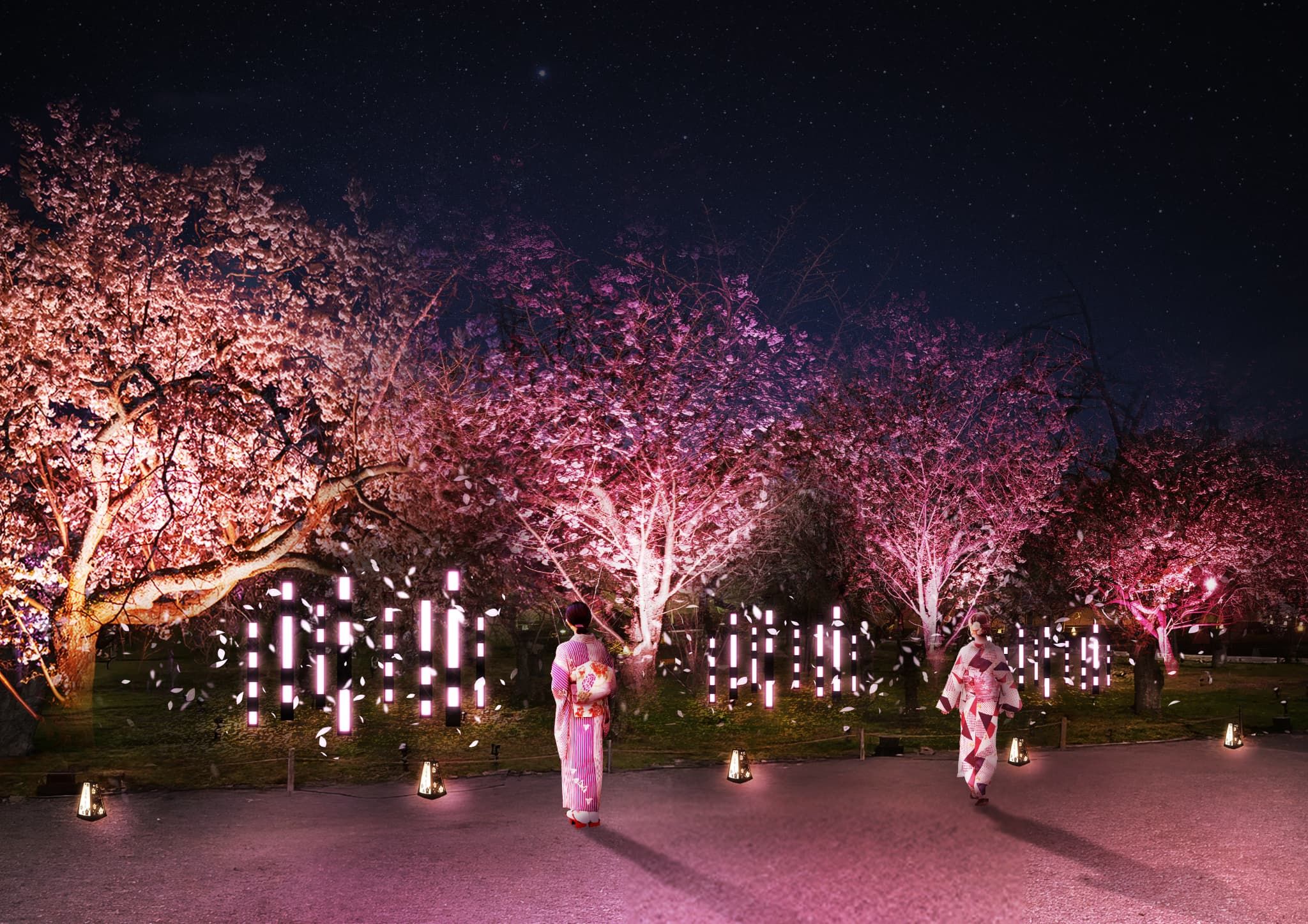 ภาพ "Spring Thunder Garden" ที่ NAKEDmeets Nijo Castle ปี 2025