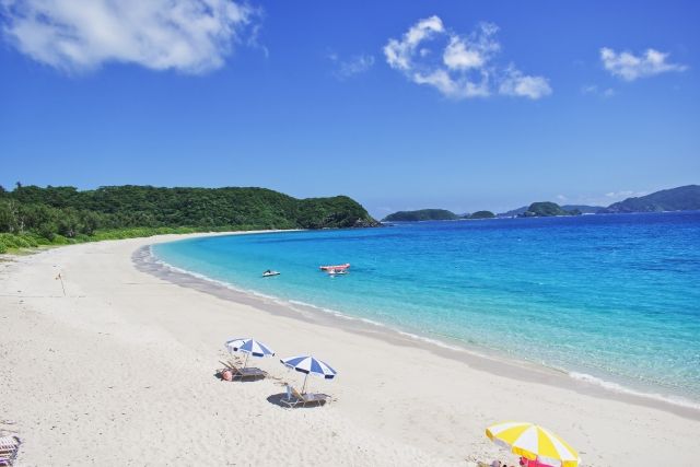 Furuzamami Beach on Zamami Island in the Kerama Islands, Okinawa