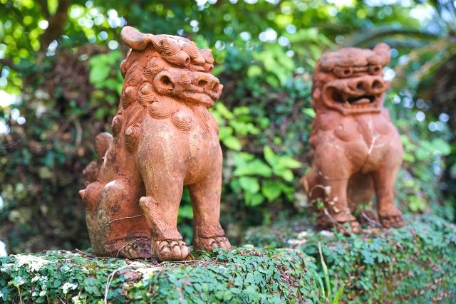 沖縄　シーサー　2体