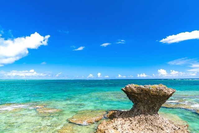 Okinawa Ojima Tourist Spot Worship Site of Dragon Palace God