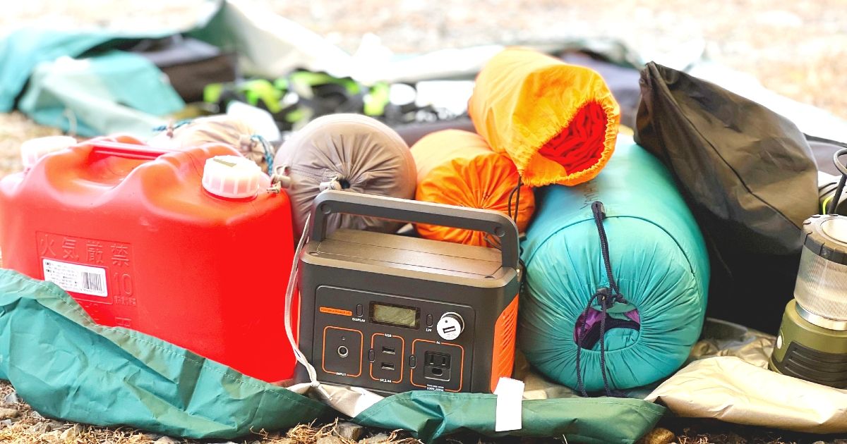 Camping and outdoor goods useful for disaster prevention
