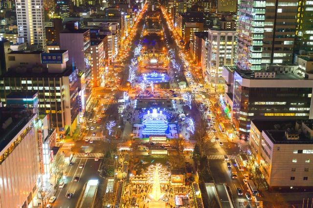 北海道/札幌夜景推荐驾车路线 大通公园