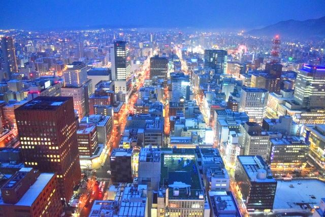 北海道/札幌夜景景点 JR塔观景台T38