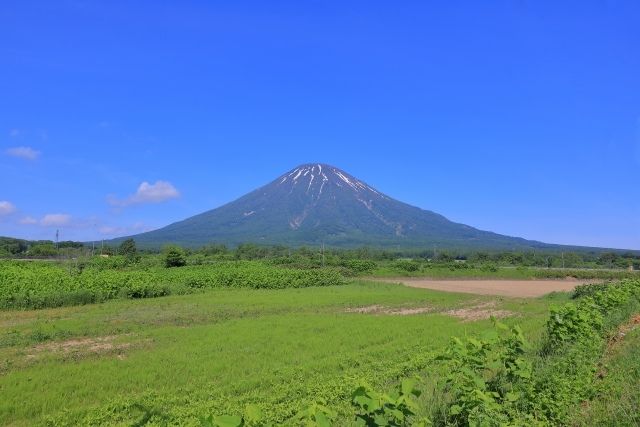 시코쓰 도야 국립공원 키모베쓰초 유산에서 본 요테야마