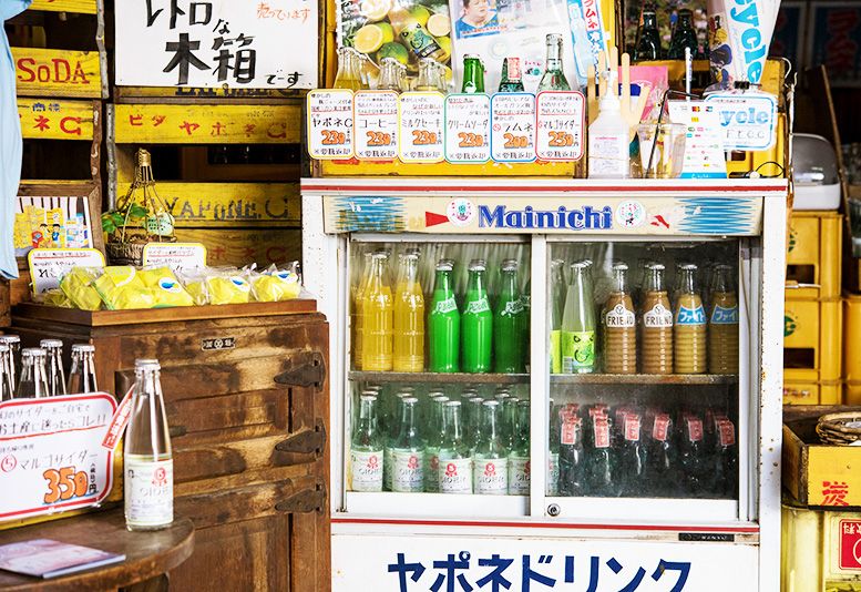 ฮิโรชิมะ โอโนะมิจิ ชิมานามิ ไคโดะ มุโคจิมะ บ่อน้ำแร่โกโตะ โกโตะ อุตสาหกรรมน้ำดื่ม Phantom Cider Margo Cider Showa การตกแต่งภายในย้อนยุค