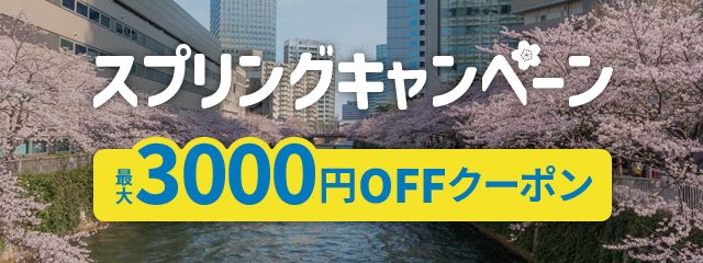 スプリングセールのアクティビティプランが
クーポン利用で最大3,000円OFF!で
さらにオトク！