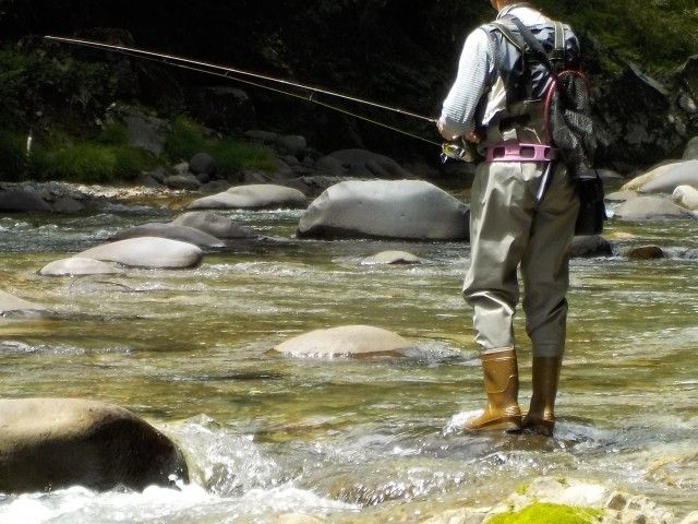 ผู้ที่ชื่นชอบการตกปลาในลำธารบนภูเขา