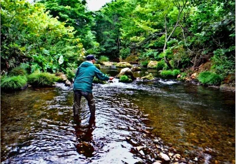 Mountain stream fishing Hokkaido Kuromatsunai Tourism Association Beech Village Tourism