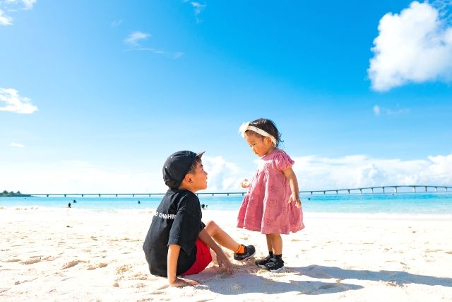 沖繩宮古島“Opposan“暑假家庭享受沖繩之旅兒童攝影之旅