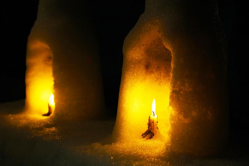 Tokamachi Snow Festival Lantern Candle Candle Snow Lantern Path