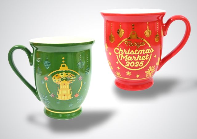 도쿄 크리스마스 마켓 2025 오리지널 머그컵 딸기 레드 포레스트 그린