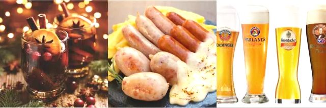 크리스마스 시장 소시지 이미지