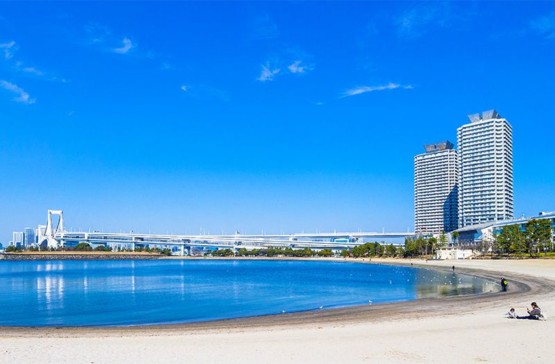 東京　1泊2日モデルコース　定番観光　人気スポット　お台場海浜公園
