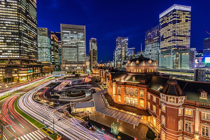 東京　1泊2日モデルコース　定番観光　人気スポット　JR東京駅周辺　夜景