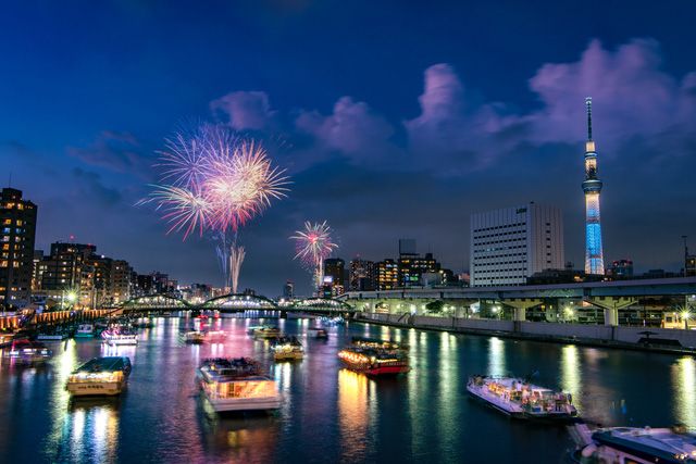 東京夏天季活動 煙火大會 隅田川煙火大會和船屋暑假