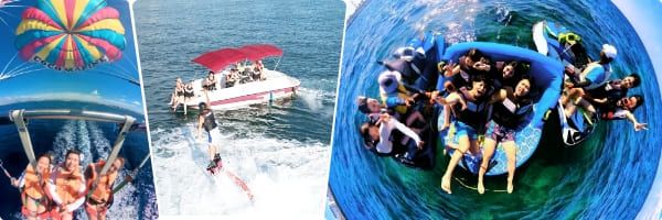 360°カメラやドローン撮影あり！全データプレゼント。ジェットボートでのフライボードはアクアマリン沖縄だけ！