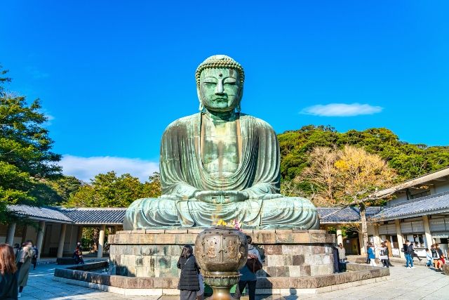 Kanagawa, Kamakura, Great Buddha, sunny day