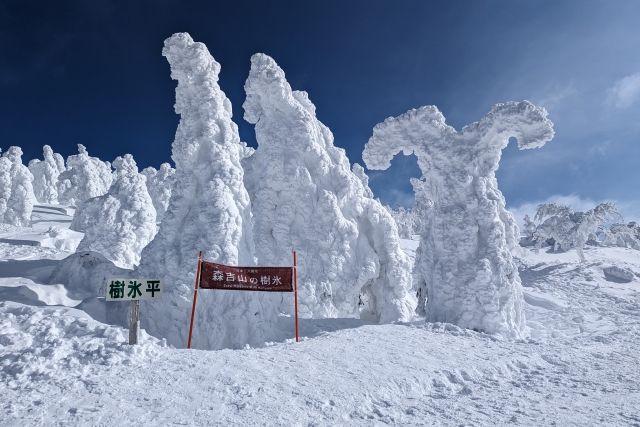秋田県・森吉山の樹氷平
