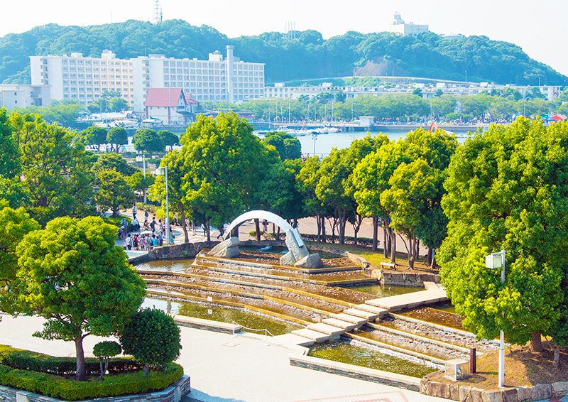 เส้นทางจำลองการเที่ยวชมโยโกสุกะ Mikasa Park Ripple Stairs