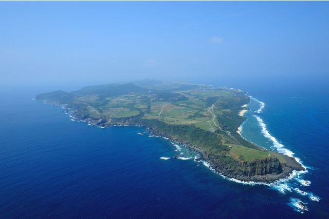 Yonaguni Island aerial view