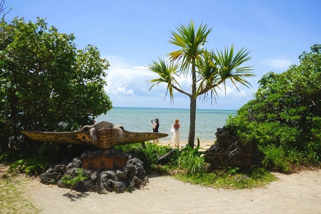 沖縄　由布島　観光スポット　「マンタの浜」