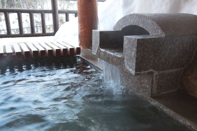 湯西川温泉の足湯