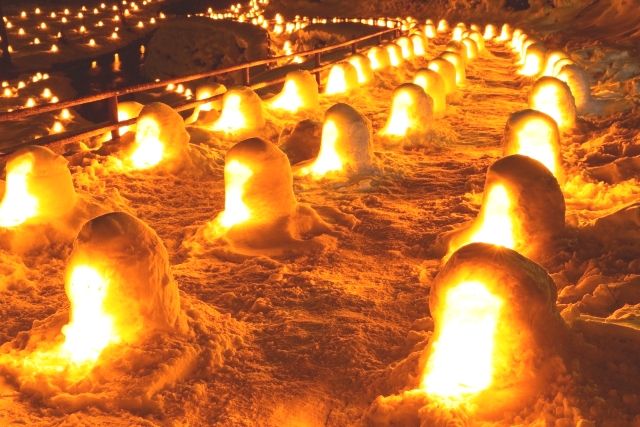 헤이 가의 마을에서 개최되는 겨울 이벤트 "카마쿠라 축제"
