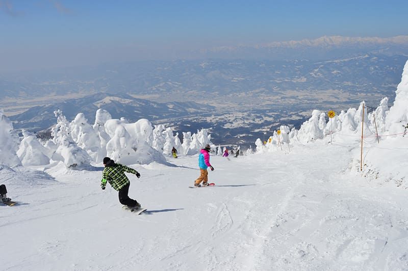 What are the recommended ski resorts in Zao?