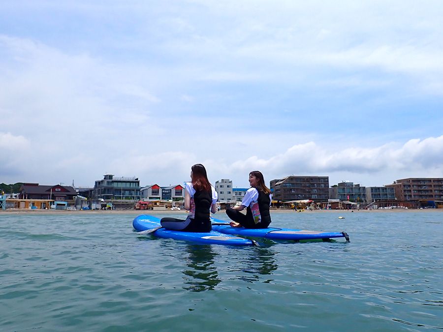 Experience SUP at the Feather Factory in Zushi, Kanagawa! SUP Zushi Beach Depending on your level and condition Water breaks You can experience it comfortably It's also nice that they take photos of you every time you experience it.