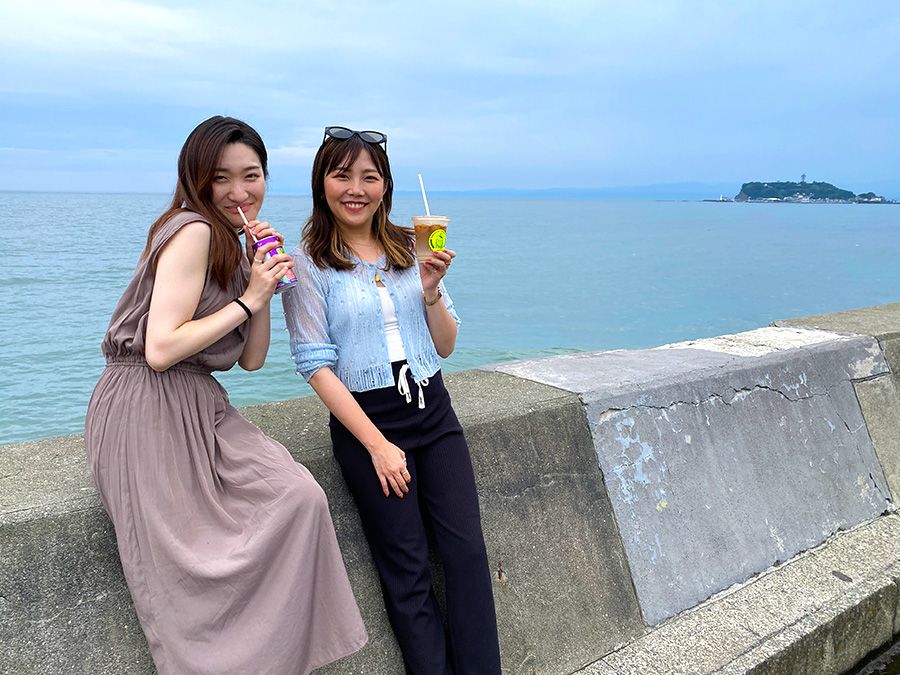 Zushi, Kamakura, Enoshima Driving Model Course Popular Spots & Activities Girls' Trip MOBILA Shichirigahama PACIFIC DRIVE-IN Hawaiian Plate Lunch Drive-in Cafe Take a break while looking at Enoshima